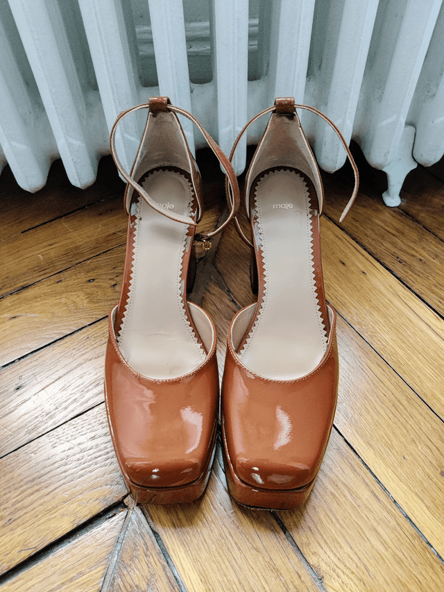 Sandales cuir vernies Maje T38