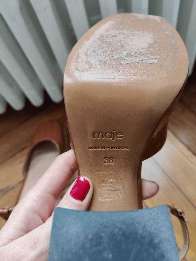 Sandales cuir vernies Maje T38