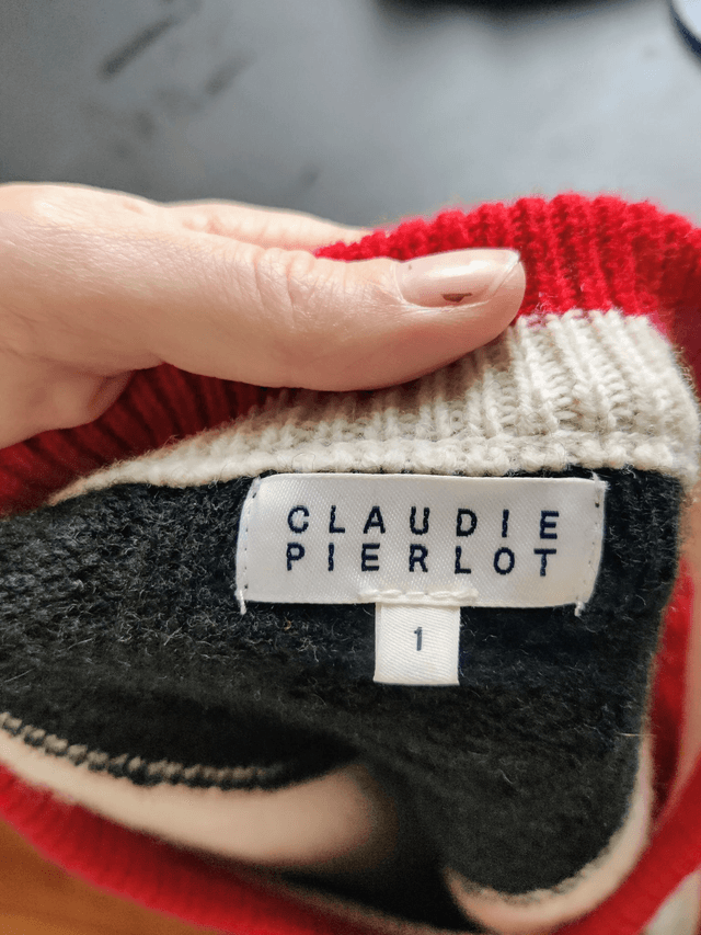 Pull laine tricolore Claudie Pierlot