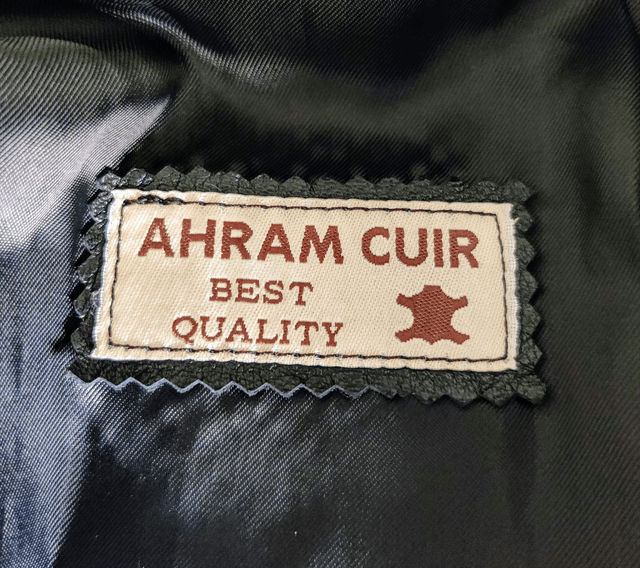 Veste cuir agneau manches courtes - T40