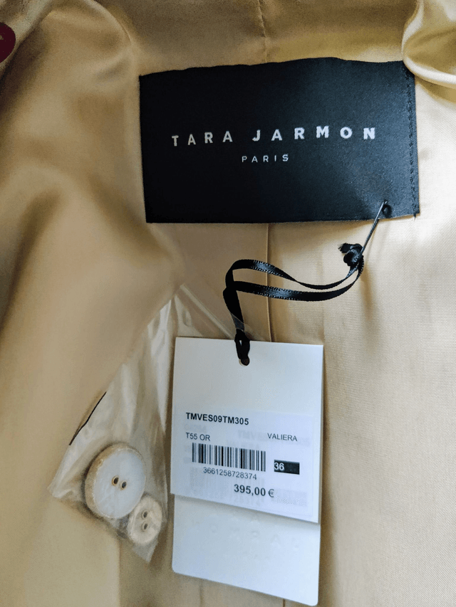 Blazer doré Tara Jarmon T36