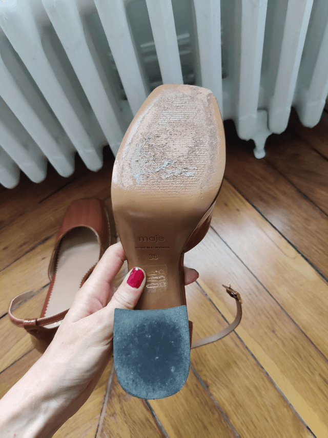 Sandales cuir vernies Maje T38