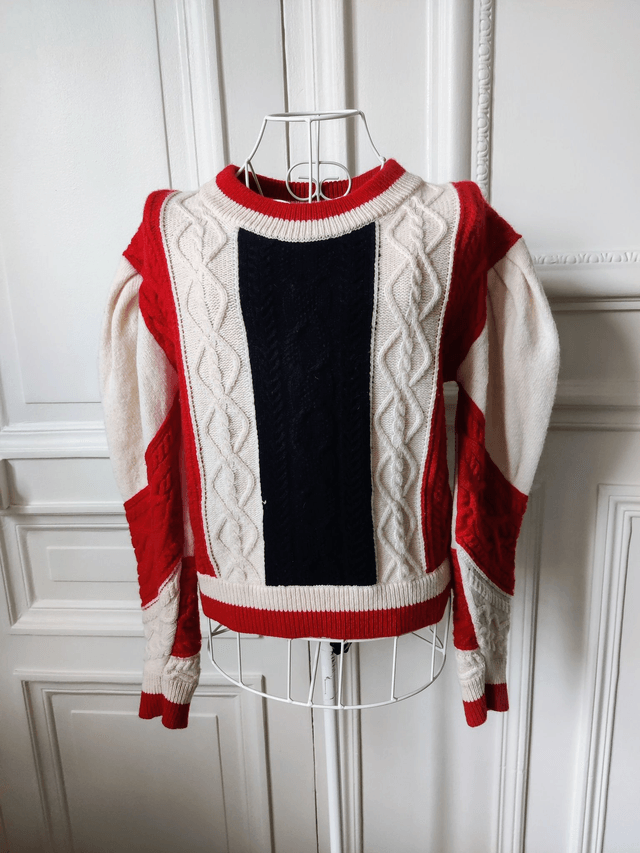 Pull laine tricolore Claudie Pierlot