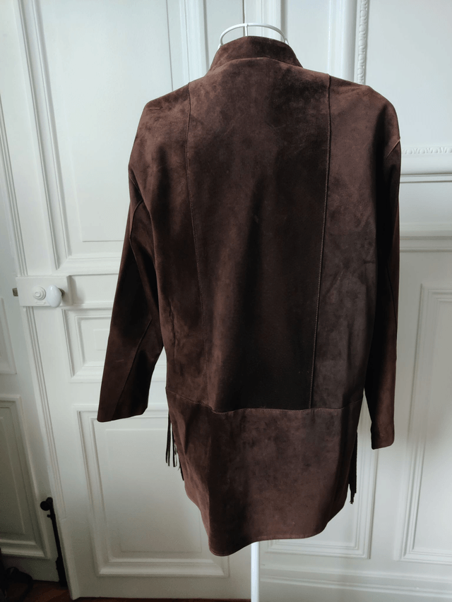 Veste daim franges vintage